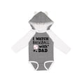 thumbnail image 1 of Inktastic I Watch Baseball with My Dad Boys or Girls Long Sleeve Baby Bodysuit, 1 of 5