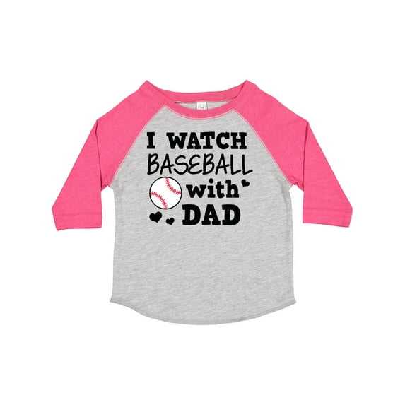 Inktastic I Watch Baseball with My Dad Boys or Girls Toddler T-Shirt
