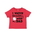 thumbnail image 1 of Inktastic I Watch Baseball with My Dad Boys or Girls Toddler T-Shirt, 1 of 5
