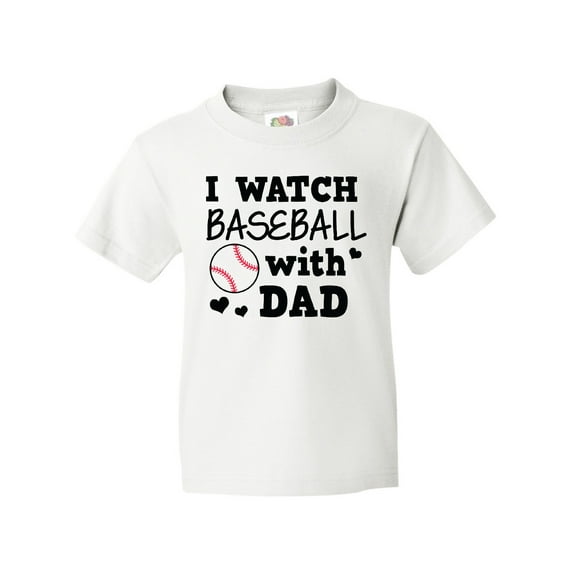 Inktastic I Watch Baseball with My Dad Youth T-Shirt