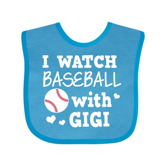 Inktastic I Watch Baseball with My Gigi Boys or Girls Baby Bib