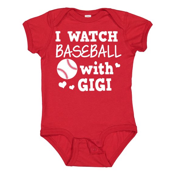 Inktastic I Watch Baseball with My Gigi Boys or Girls Baby Bodysuit