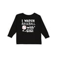 thumbnail image 1 of Inktastic I Watch Baseball with My Gigi Boys or Girls Long Sleeve Toddler T-Shirt, 1 of 5