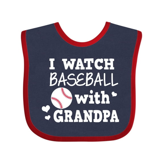 Inktastic I Watch Baseball with My Grandpa Boys or Girls Baby Bib