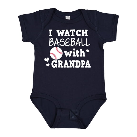 Inktastic I Watch Baseball with My Grandpa Boys or Girls Baby Bodysuit