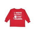thumbnail image 1 of Inktastic I Watch Baseball with My Grandpa Boys or Girls Long Sleeve Toddler T-Shirt, 1 of 5