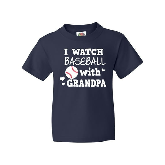 Inktastic I Watch Baseball with My Grandpa Youth T-Shirt
