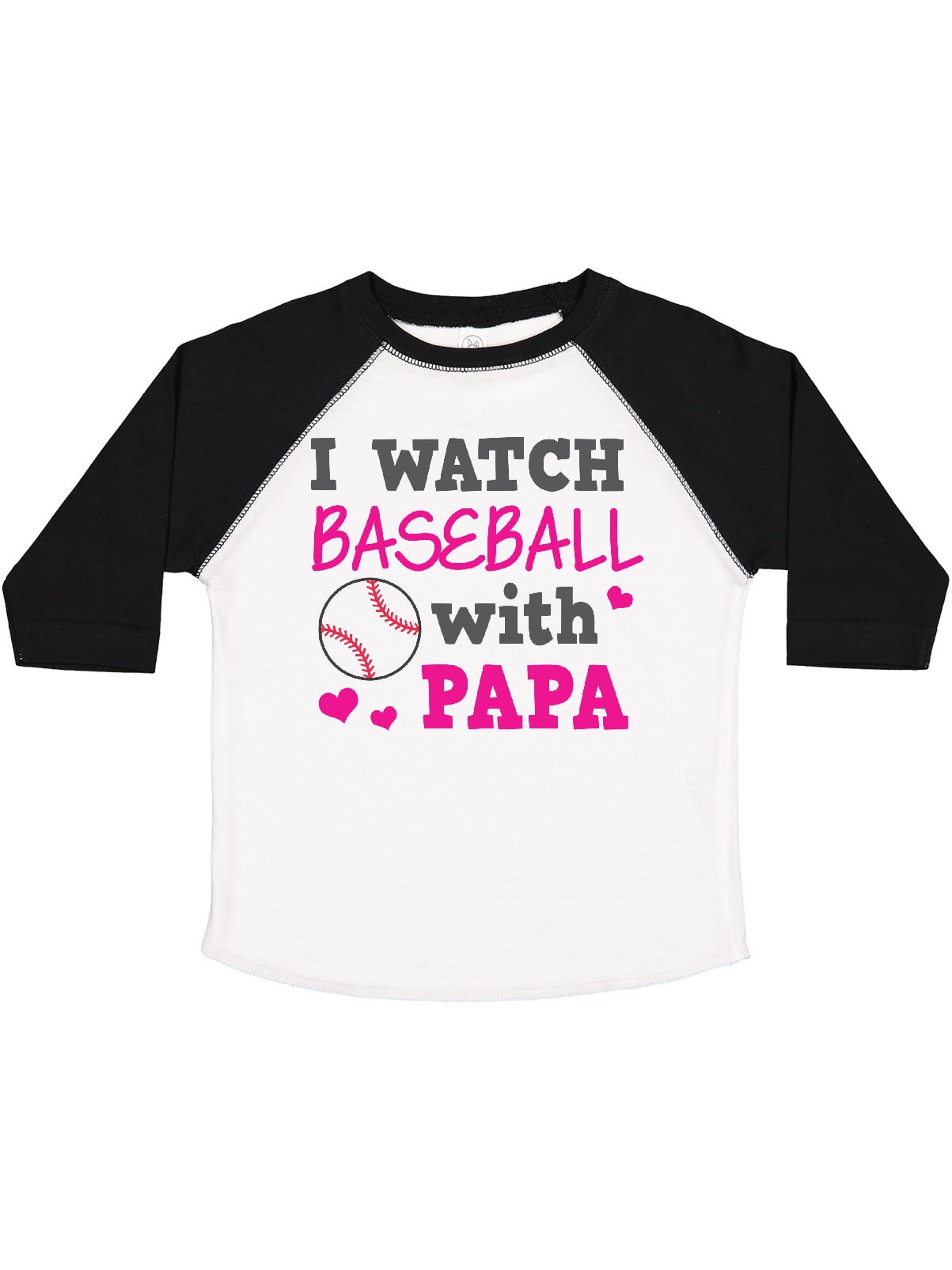 Inktastic I Watch Baseball with My Papa Boys or Girls Toddler TShirt