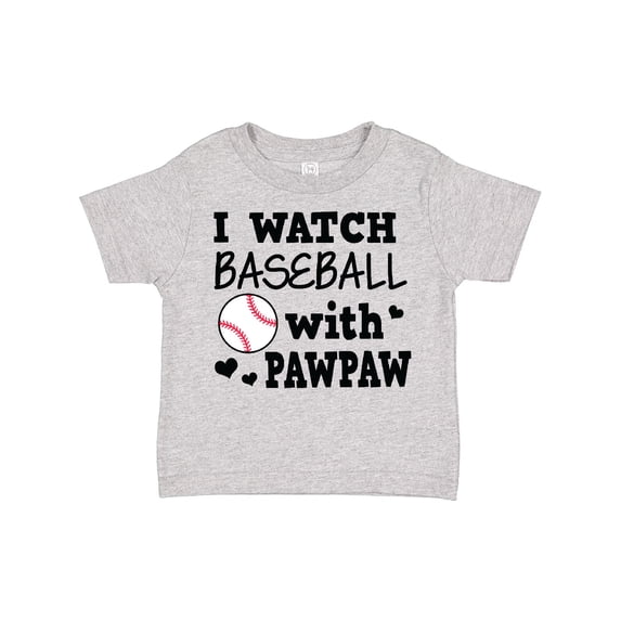 Inktastic I Watch Baseball with My Pawpaw Boys Toddler T-Shirt