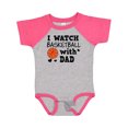 thumbnail image 1 of Inktastic I Watch Basketball with Dad Boys Baby Bodysuit, 1 of 5