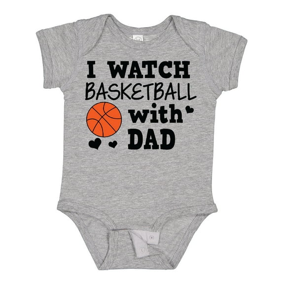 Inktastic I Watch Basketball with Dad Boys Baby Bodysuit