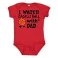 thumbnail image 1 of Inktastic I Watch Basketball with Dad Boys Baby Bodysuit, 1 of 5