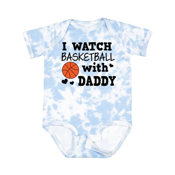 Inktastic I Watch Basketball with Daddy Boys Baby Bodysuit