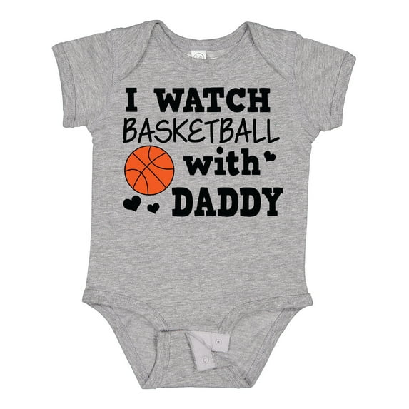 Inktastic I Watch Basketball with Daddy Boys Baby Bodysuit