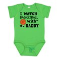 thumbnail image 1 of Inktastic I Watch Basketball with Daddy Boys Baby Bodysuit, 1 of 5