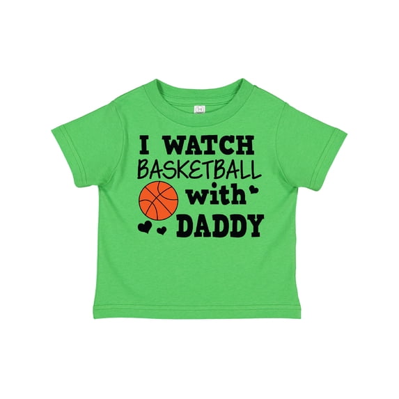 Inktastic I Watch Basketball with Daddy Boys Toddler T-Shirt