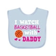 thumbnail image 1 of Inktastic I Watch Basketball with Daddy Boys or Girls Baby Bib, 1 of 4
