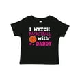 thumbnail image 1 of Inktastic I Watch Basketball with Daddy Boys or Girls Baby T-Shirt, 1 of 5