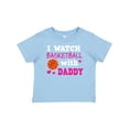 thumbnail image 1 of Inktastic I Watch Basketball with Daddy Boys or Girls Baby T-Shirt, 1 of 5