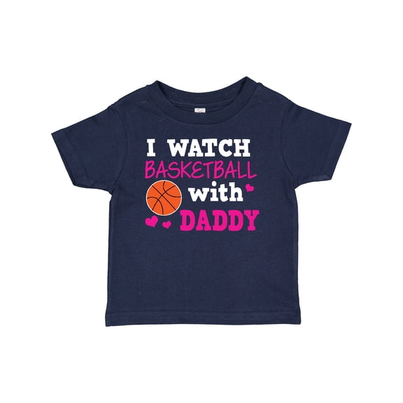 Inktastic I Watch Basketball with Daddy Boys or Girls Baby T-Shirt