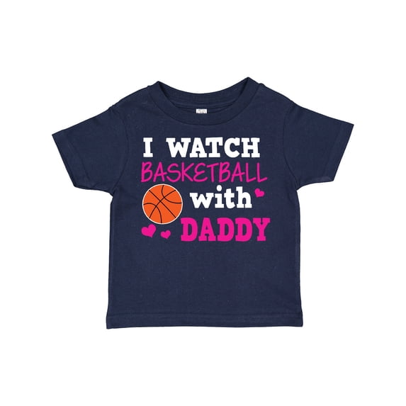 Inktastic I Watch Basketball with Daddy Boys or Girls Toddler T-Shirt