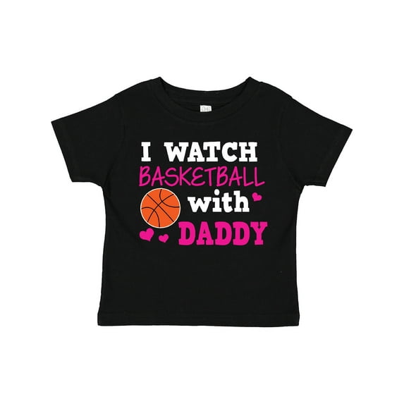 Inktastic I Watch Basketball with Daddy Boys or Girls Toddler T-Shirt