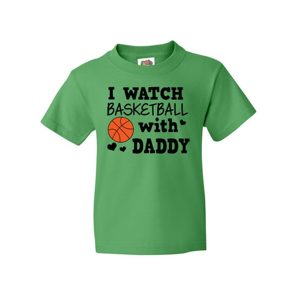 Inktastic I Watch Basketball with Daddy Youth T-Shirt