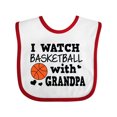 thumbnail image 1 of Inktastic I Watch Basketball with Grandpa Boys Baby Bib, 1 of 4