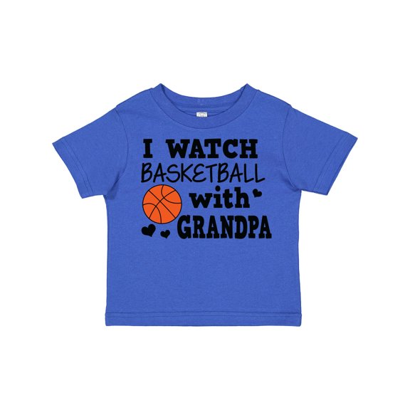Inktastic I Watch Basketball with Grandpa Boys Toddler T-Shirt