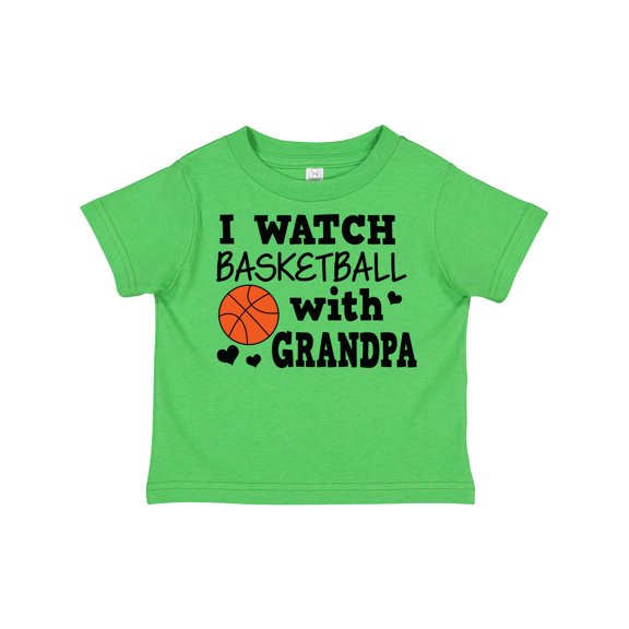 Inktastic I Watch Basketball with Grandpa Boys Toddler T-Shirt
