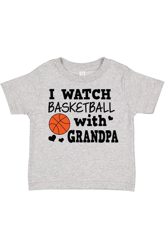I Watch Basketball with Grandpa Boys Toddler T-Shirt
