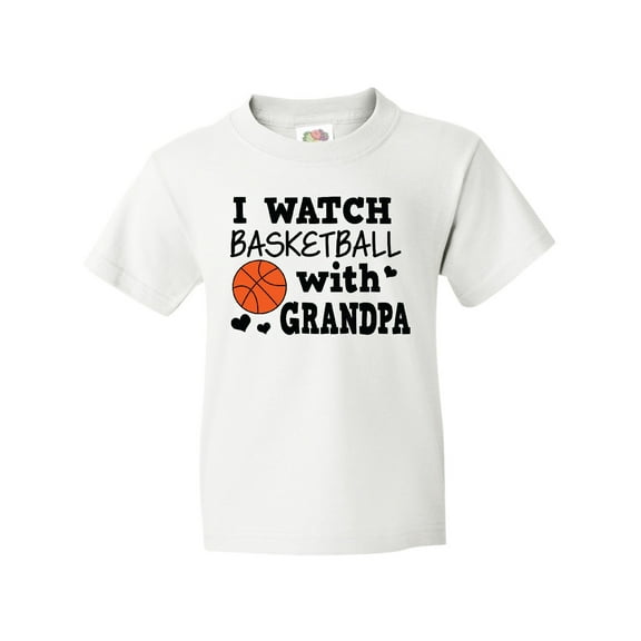 Inktastic I Watch Basketball with Grandpa Youth T-Shirt