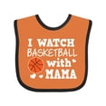 thumbnail image 1 of Inktastic I Watch Basketball with Mama Boys Baby Bib, 1 of 4