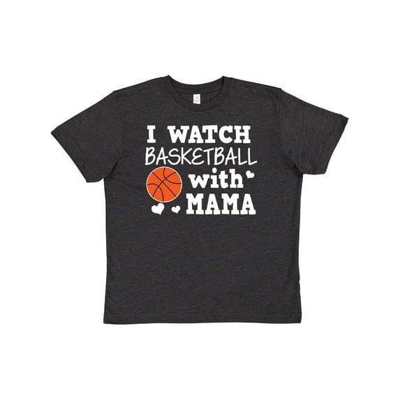 Inktastic I Watch Basketball with Mama Youth T-Shirt