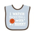 thumbnail image 1 of Inktastic I Watch Basketball with Mommy Boys Baby Bib, 1 of 4