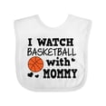 thumbnail image 1 of Inktastic I Watch Basketball with Mommy Boys Baby Bib, 1 of 4