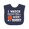 thumbnail image 1 of Inktastic I Watch Basketball with Mommy Boys Baby Bib, 1 of 4
