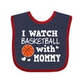 thumbnail image 1 of Inktastic I Watch Basketball with Mommy Boys Baby Bib, 1 of 4
