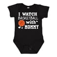 thumbnail image 1 of Inktastic I Watch Basketball with Mommy Boys Baby Bodysuit, 1 of 5