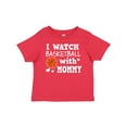 thumbnail image 1 of Inktastic I Watch Basketball with Mommy Boys Baby T-Shirt, 1 of 5