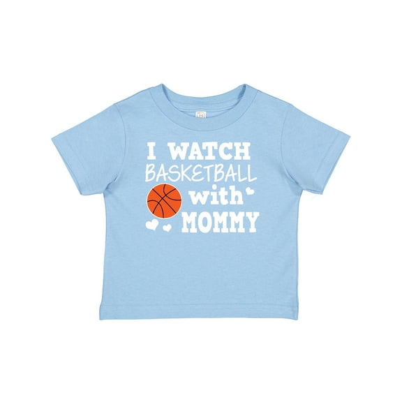 Inktastic I Watch Basketball with Mommy Boys Baby T-Shirt
