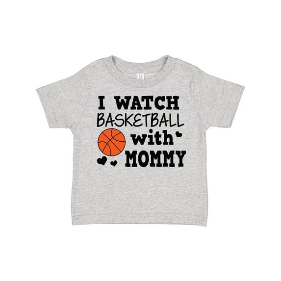 Inktastic I Watch Basketball with Mommy Boys Toddler T-Shirt