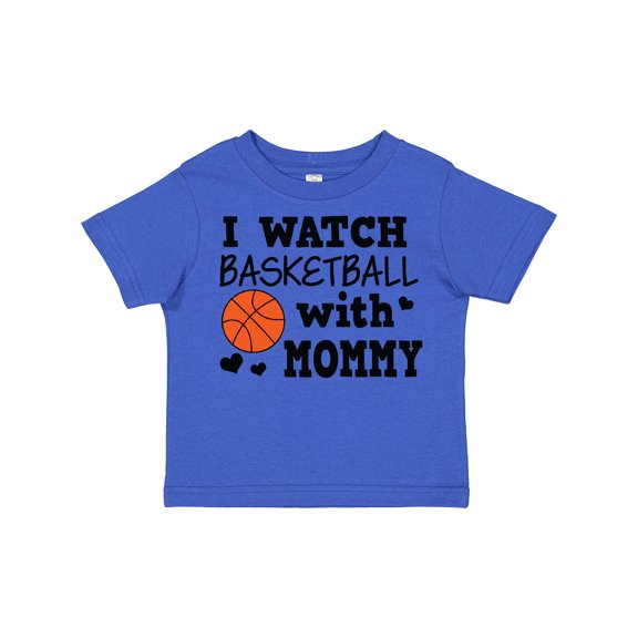 Inktastic I Watch Basketball with Mommy Boys Toddler T-Shirt