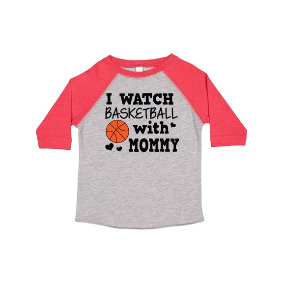 Inktastic I Watch Basketball with Mommy Boys Toddler T-Shirt