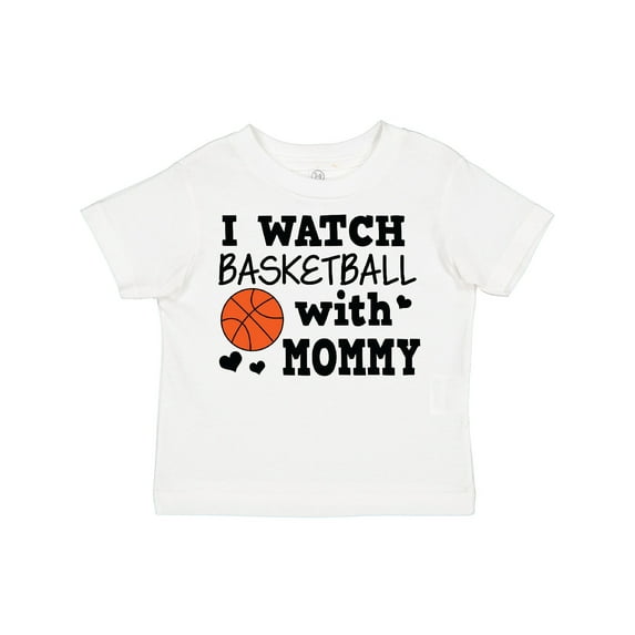 Inktastic I Watch Basketball with Mommy Boys Toddler T-Shirt