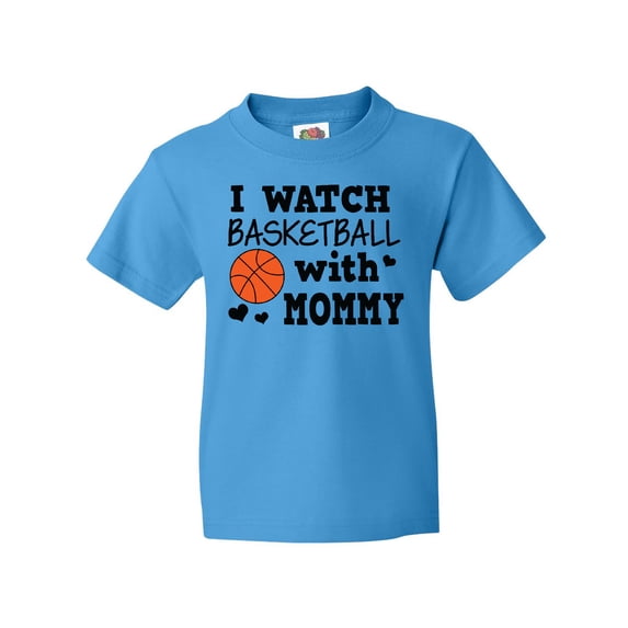 Inktastic I Watch Basketball with Mommy Youth T-Shirt