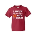 thumbnail image 1 of Inktastic I Watch Basketball with Mommy Youth T-Shirt, 1 of 5