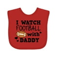 thumbnail image 1 of Inktastic I Watch Football with My Daddy Boys or Girls Baby Bib, 1 of 4