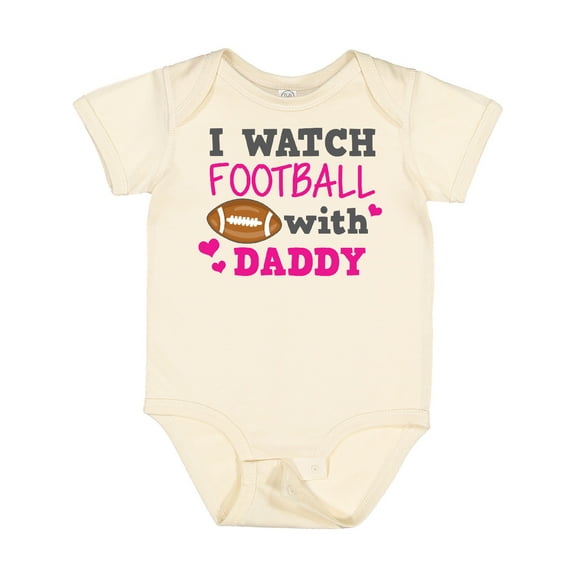 Inktastic I Watch Football with My Daddy Boys or Girls Baby Bodysuit