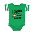 thumbnail image 1 of Inktastic I Watch Football with My Daddy Boys or Girls Baby Bodysuit, 1 of 5